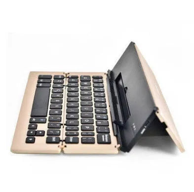 Foldable aluminium wireless Bluetooth keyboard for smartphone and tablet, 22.6cm wide, available in four colours