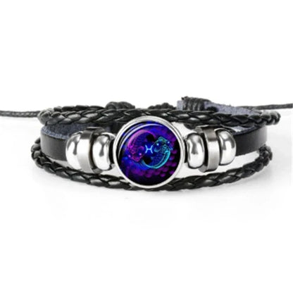 Stylish zodiac constellation bracelet with 12 zodiac sign design options