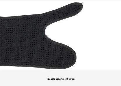 Men's neoprene and aluminium plywood fixed support glove for left hand on a basketball court.