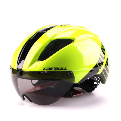 Bicycle Aero Helmet with magnetic computer lens and ventilation holes for cycling
