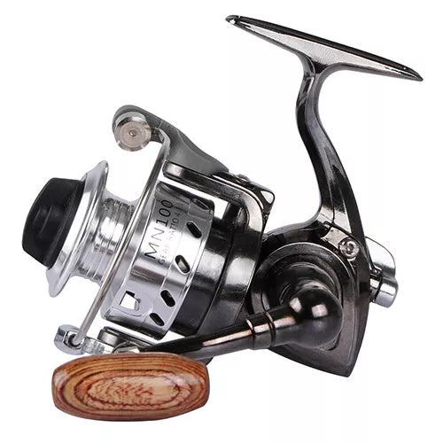 Mini 100 all metal fishing reel with high-strength folding rocker arm