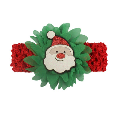 Children's chiffon hair band measuring 15cm by 4cm with Christmas decoration