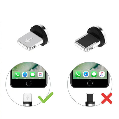 360 Degree Magnetic Charging Cable with LED light and 90-degree connector