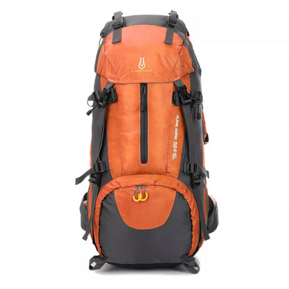 60L waterproof nylon mountaineering backpack in multiple colors for outdoor adventures