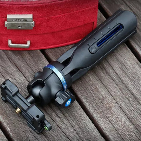 Black desktop tripod for iPhone photography and videography