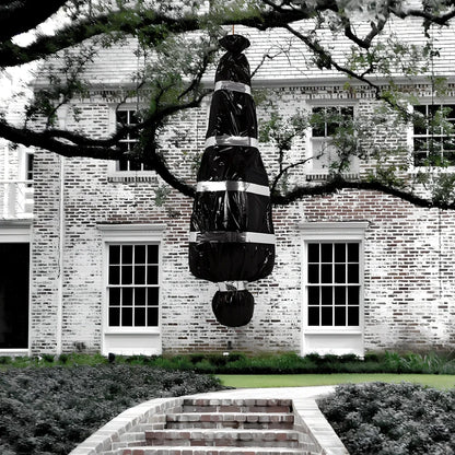 35×20×150cm black fake body bag horror prop with inflatable human body and accessory kit