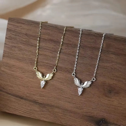 Adjustable 925 silver eagle chain necklace with O-ring links and electroplated finish in white gold or yellow gold colour
