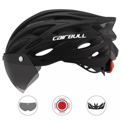 Bicycle helmet hard hat with 22 wind tunnels for enhanced airflow, available in multiple colors