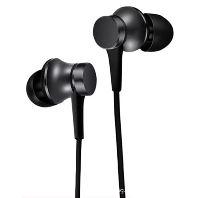 Piston in-ear headphones with 3.5mm wired connector in black, blue, and red colour options