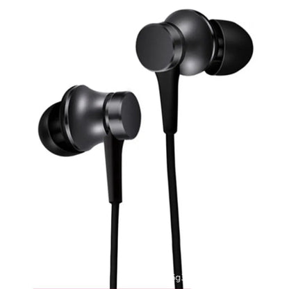 Piston in-ear headphones with 3.5mm wired connector in black, blue, and red colour options