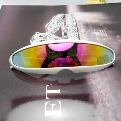 Sports sunglasses with PC lenses and plastic frame in multiple colors