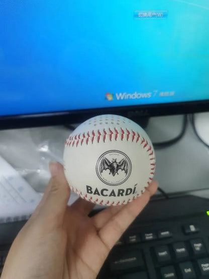 Baseball home design Bluetooth speaker in green colour showing front grille and USB port