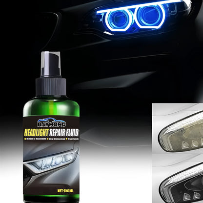 150ml bottle of car headlight repair liquid for removing yellowing and restoring clarity.