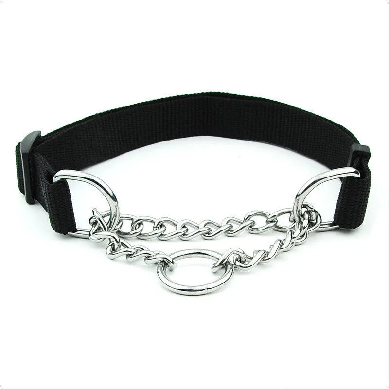Large Dog Chain Collar Polypropylene Ribbon Zinc Alloy Buckle 2.5cm Wide Adjustable 40cm to 74cm in Blue Black Red Brown Camouflage Dot Snowflake Patterns for Medium and Large Dogs