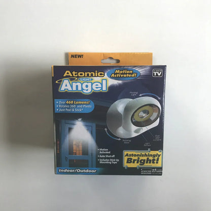 White Atomic Angel touch-control induction night light showing compact design
