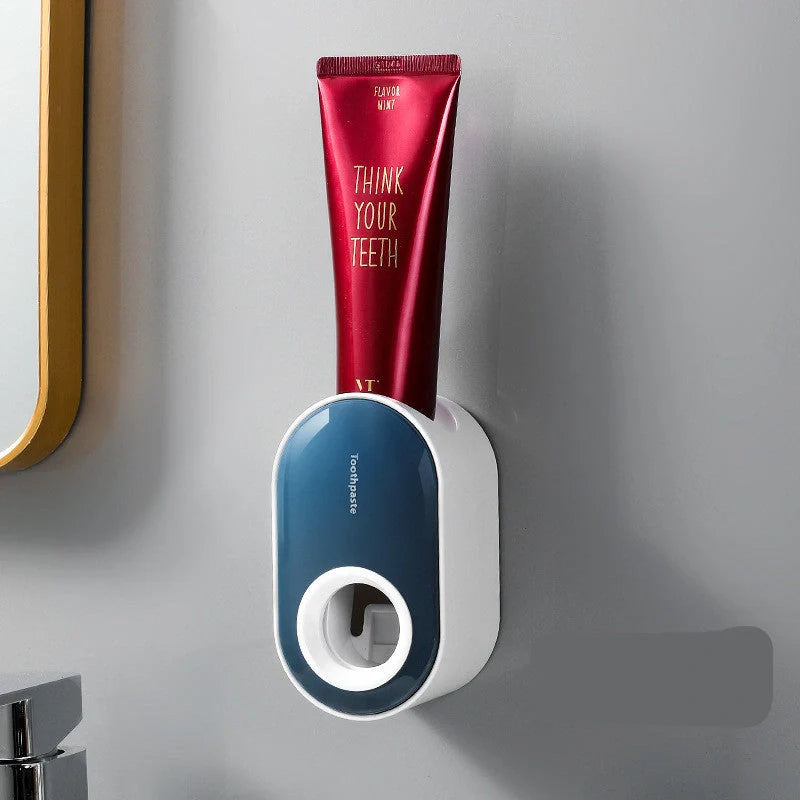 Automatic Wall-mounted Toothpaste Squeezer in multiple colors, easy nail-free installation