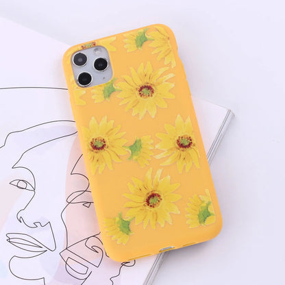 TPU mobile phone case for Apple iPhone in a selection of multi-colour painted back cover designs.