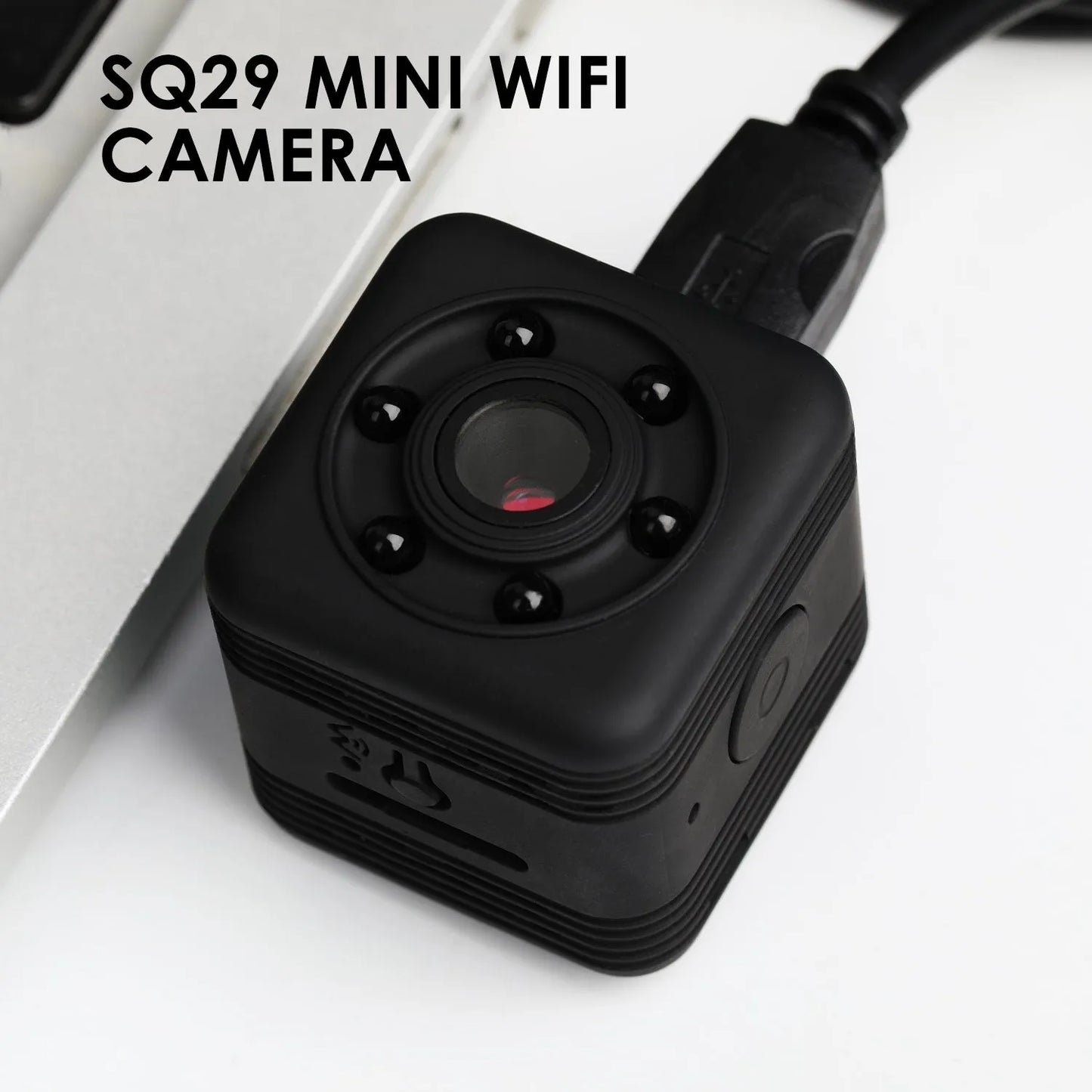 SQ29 black waterproof sports camera with 240-minute battery and 32GB storage for action filming