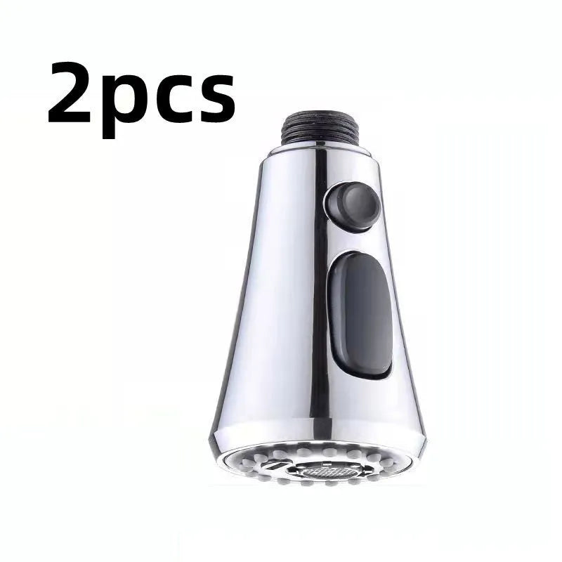 Universal pressurised kitchen faucet sprayer with 360-degree rotating head in matte black finish