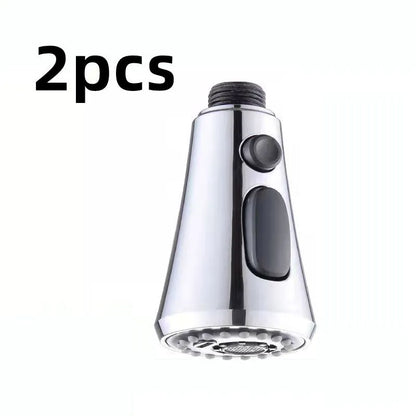 Universal pressurised kitchen faucet sprayer with 360-degree rotating head in matte black finish