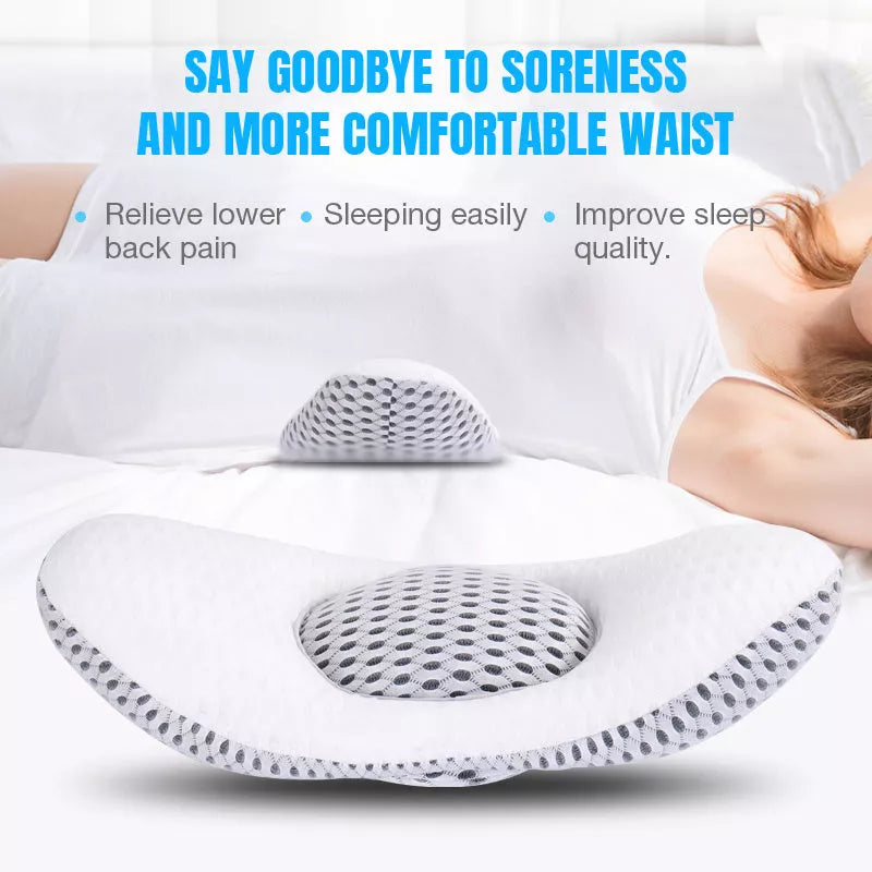 Multifunctional Waist Pad with 4D mesh and buckwheat filling for support and comfort