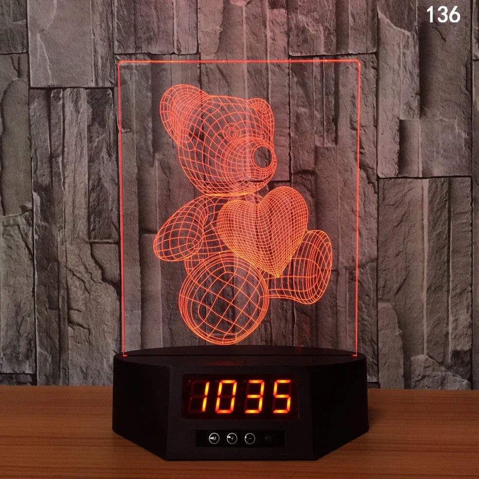 Blue dolphin-shaped table lamp with glowing 3D design and remote control on wooden surface