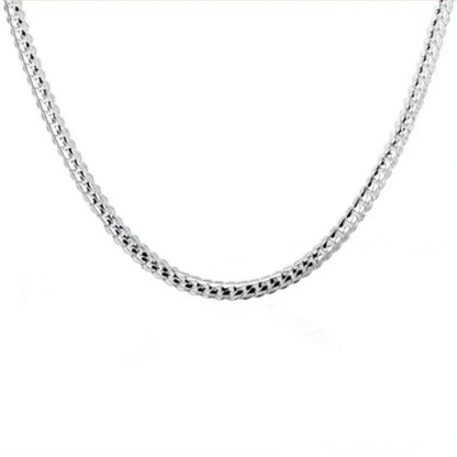 6MM Full Side Silver Plated Necklace with a shiny finish and durable copper base