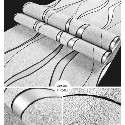 Curve stripe 3D background wallpaper with velvet texture showing light grey and dark brown colour options