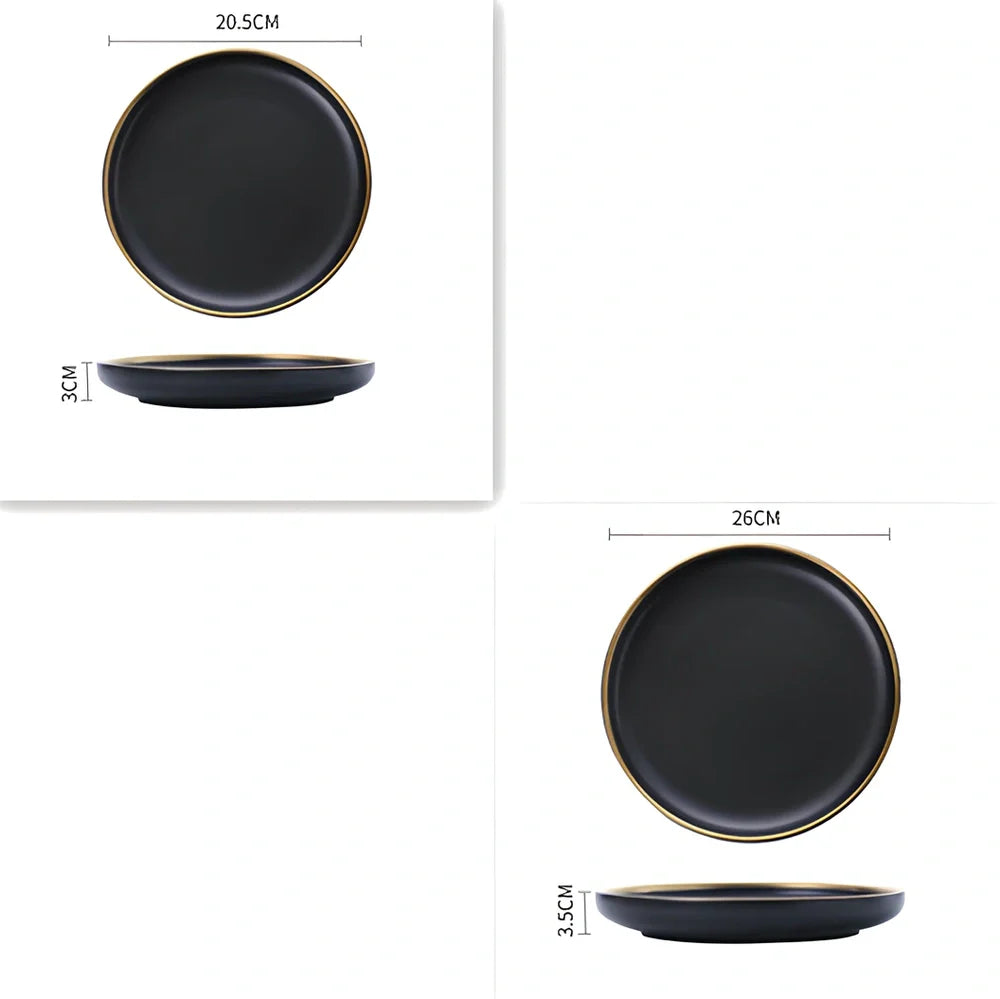 White bone china dinnerware set with 45% bone meal, 7 pieces from 3.5-inch to 10-inch plates