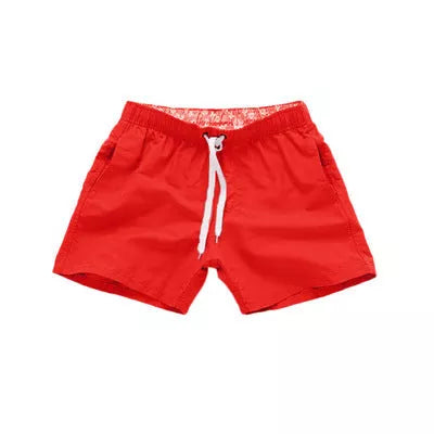 Men's summer surf shorts in various colors, made from 100% polyester for quick drying and durability