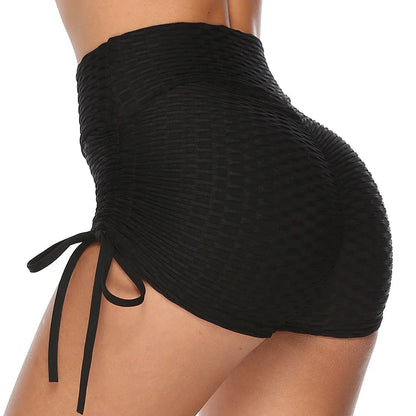 Stylish and flattering gym shorts with a unique textured fabric that lifts and shapes the butt for a confident workout look