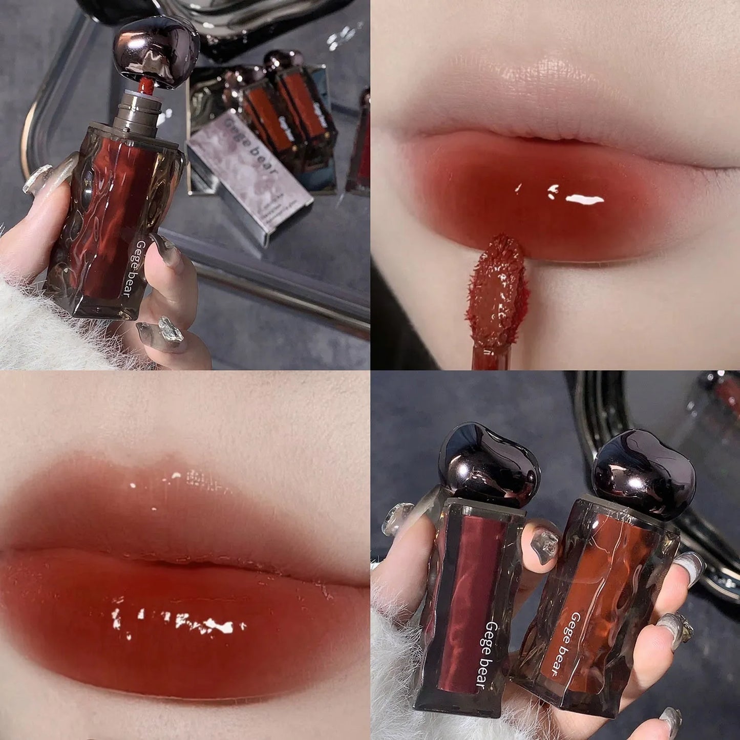 Glacier Lava Lip Lacquer mirror-finish lip gloss in colour options 01 to 07