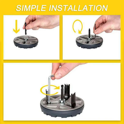 Versatile adjustable punch saw with a wide range of cutting diameters, allowing precise hole cutting in wood and other materials