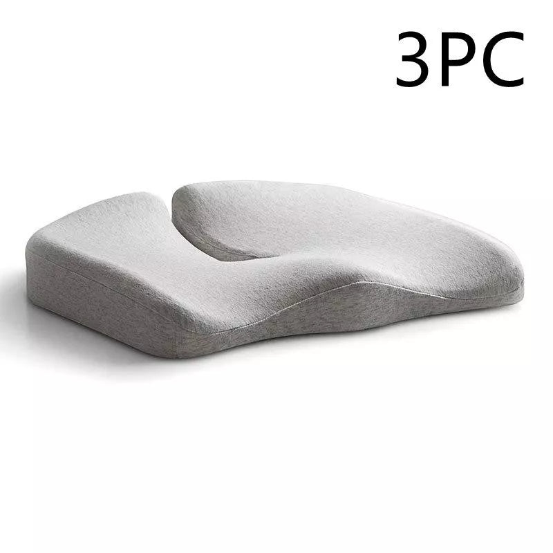 Memory foam seat cushion with non-slip bottom for office and car use
