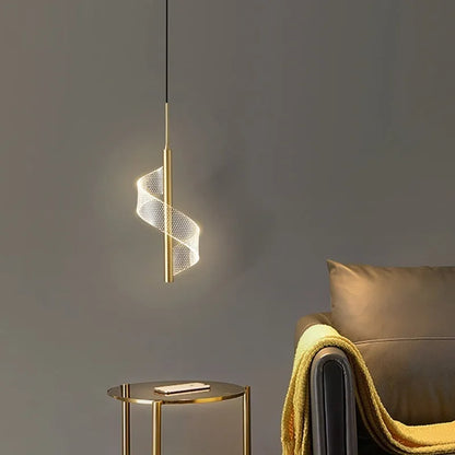 Copper minimalist pendant light, 4W tri colour dimming, 400mm x 140mm ceiling droplight, black light colour, 220V