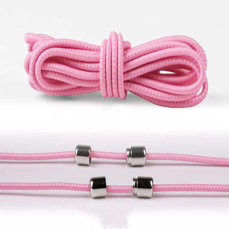 Lazy Laces shoe laces with metal buckles in various colors for a secure fit
