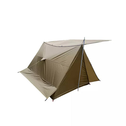 Lightweight waterproof shelter tent for two with aluminum alloy brackets