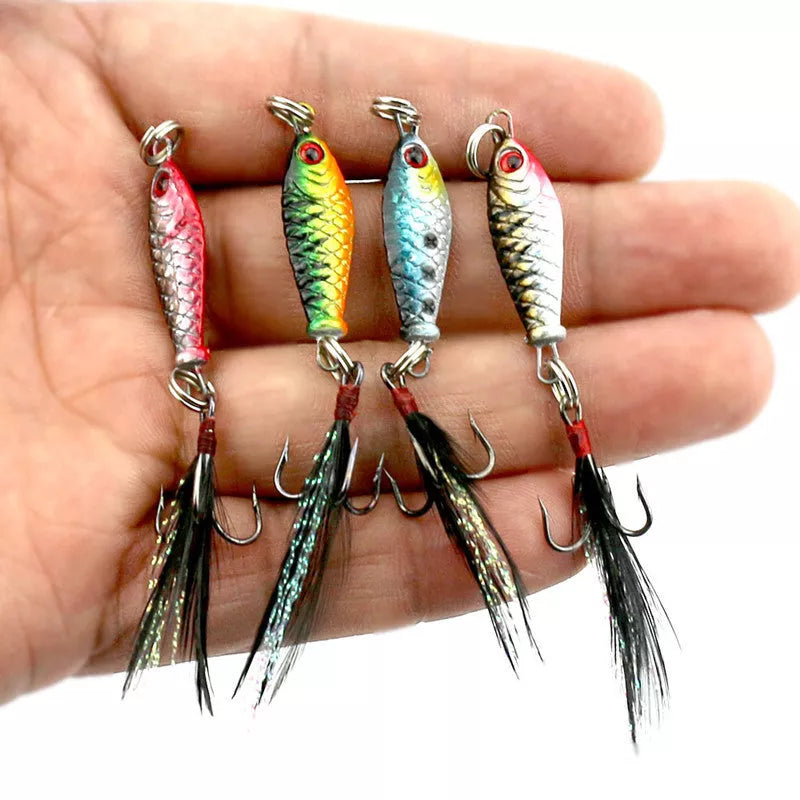 HENGJIA Mini lead fish bait 6.4g with 3D eyes for subiron fishing