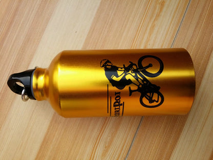 Aluminum alloy sports kettle in various colors, 500ML capacity, dimensions 19cm x 7.3cm