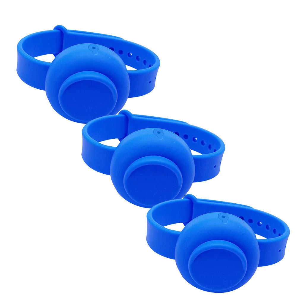 Portable Silicone Disinfectant Bracelet in various colors for easy hygiene access