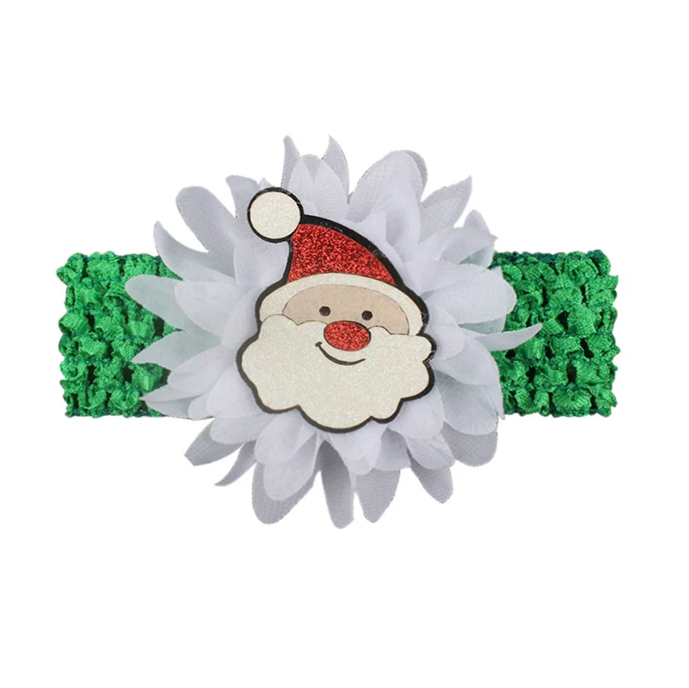 Children's chiffon hair band measuring 15cm by 4cm with Christmas decoration