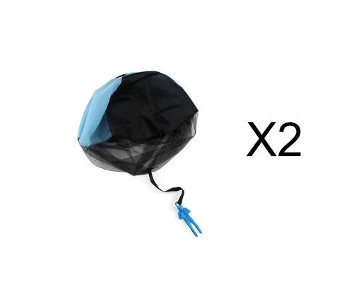 Colorful paratrooper toy parachute with soldier figure, designed for outdoor fun and educational play