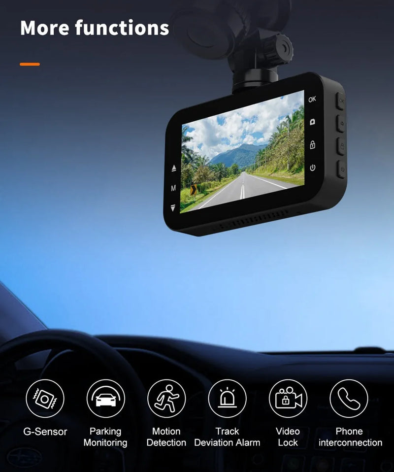 ThiEYE Dash Cam Front and Rear Car Camera Dual Dashcam with 1080P FHD Front and 720P Waterproof Rear Camera 3 Inch IPS Screen 170 Degree Wide Angle Lens G-Sensor Parking Monitoring Loop Recording