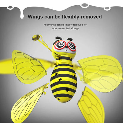 Infrared Flying Bee Drone with hands-free controls, flexible blades, and smooth surface for safe indoor flight