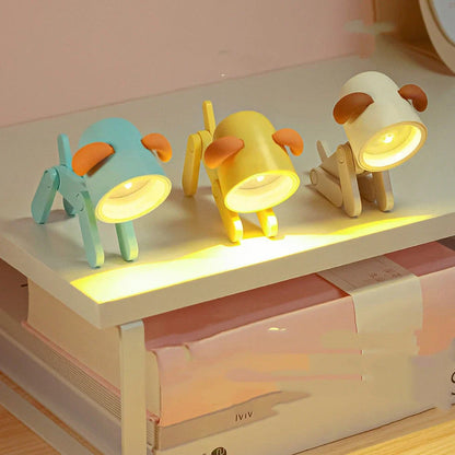 Hand-made mini night lamp with cartoon animal design in blue, measuring 33x55x80mm