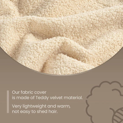 Pet hammock bed for cats and small dogs with breathable detachable cover in beige or gray