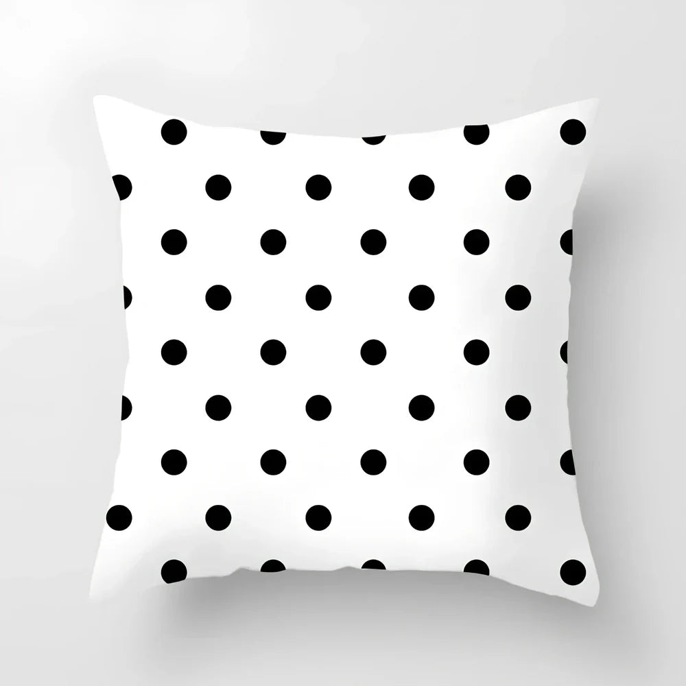 45x45cm geometric pattern sofa cushion cover in peach skin fabric