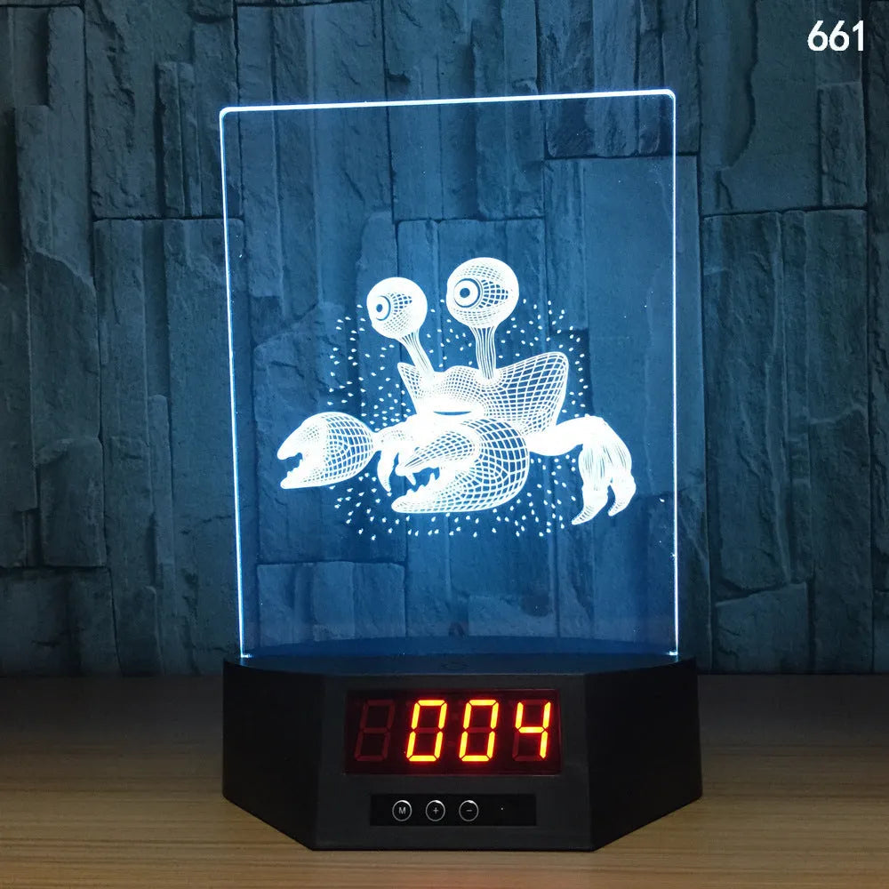 Glowing 3D dolphin LED night light on a table with remote control