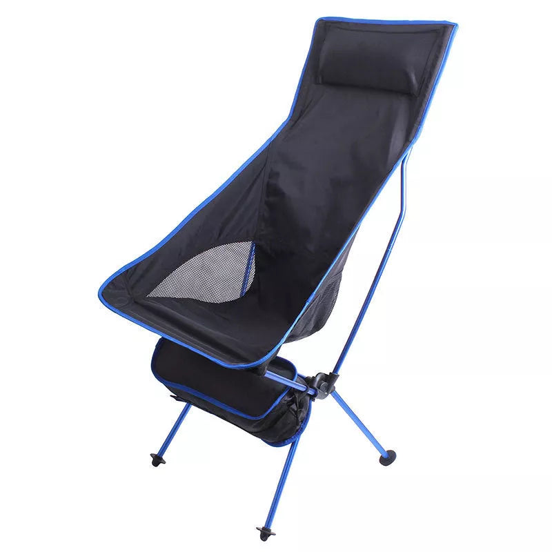 Large Outdoor Folding Fishing Chair with Comfort Pillow in various colors
