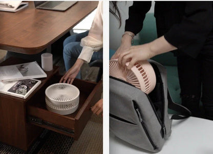 Portable USB Rechargeable Fan with 4 Adjustable Speeds, Powerful Airflow, and Long-Lasting Battery for Indoor and Outdoor Use